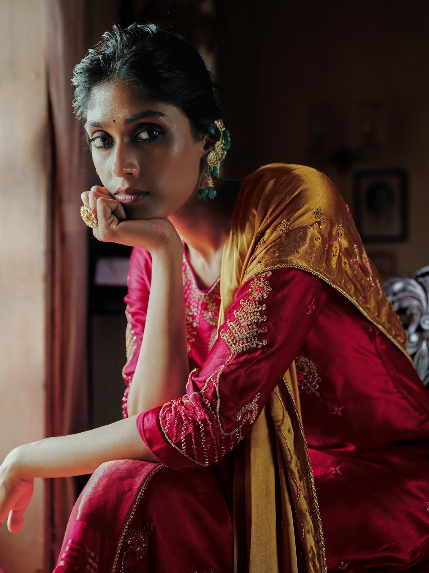 GULQAND ZARI KURTA SET