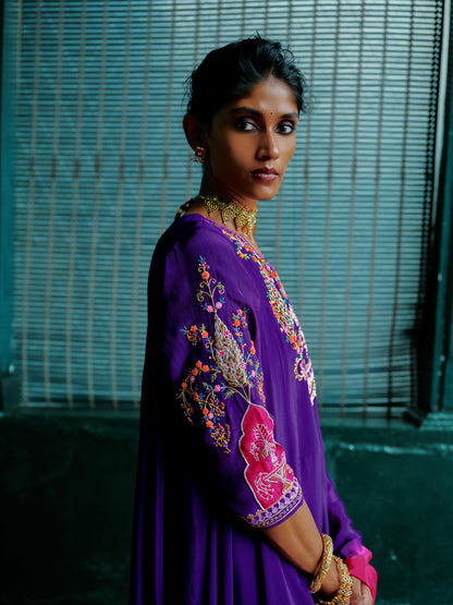 PHOOL BARI A LINE KURTA SET