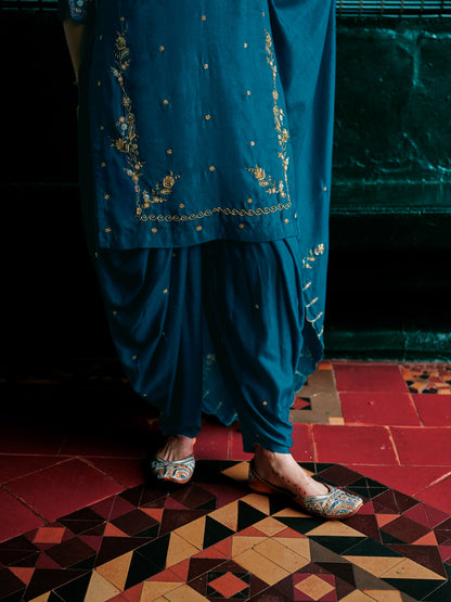 NEEL PATIALA KURTA HERITAGE SET